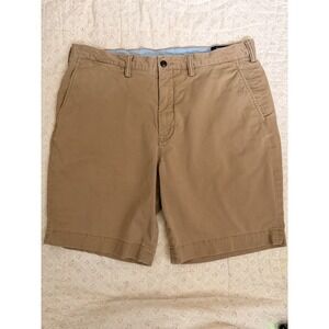 Polo Ralph Lauren Pony Embroidered Khaki Shorts 36 Preppy Golf Chino Classic